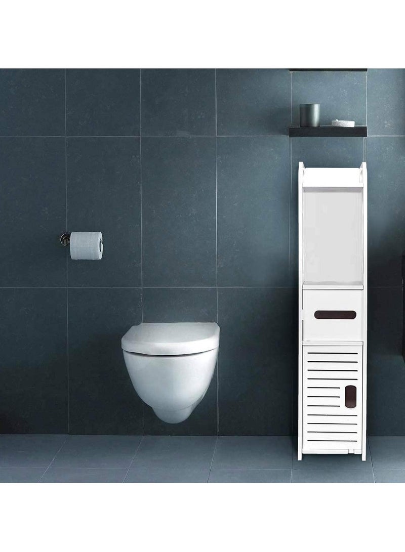 LINGWEI Bathroom Cabinets Bathroom Storage Organizer Thin Toilet Vanity Cabinet Bathroom Kitchen Storage Rack Shelf - Image 3