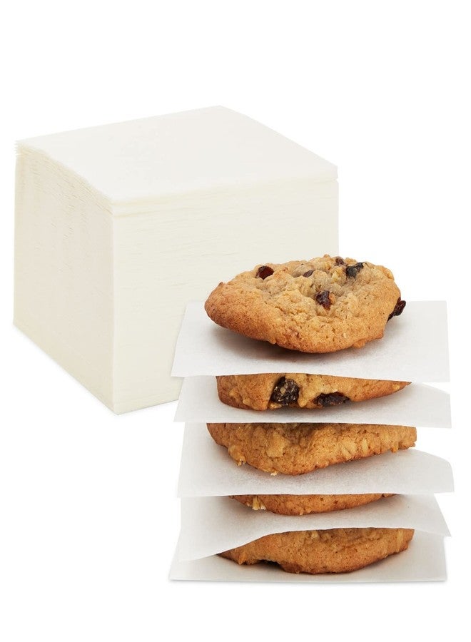 Juvale Precut Parchment Paper Sheets - 4 x 4 in Parchment Squares, 1000 Count, White - Baking & Air Fryer Sheets for Muffin Liners & Patty Paper - Image 1