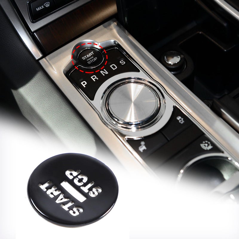 Daeiclru Car Push Start Button Cover Compatible with Jaguar XF 20082015 Car Engine Start Stop Button Cover Key Ignition Switch Knob Protector Interior Accessories Black