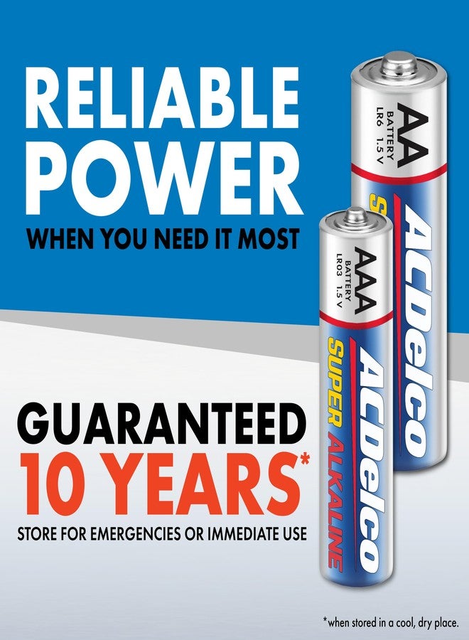 PowerMax ACDelco AA and AAA 200-Count Combo Pack Super Alkaline Batteries, 100-Count Each, 10-Year Shelf Life, Reclosable Packaging - Image 3