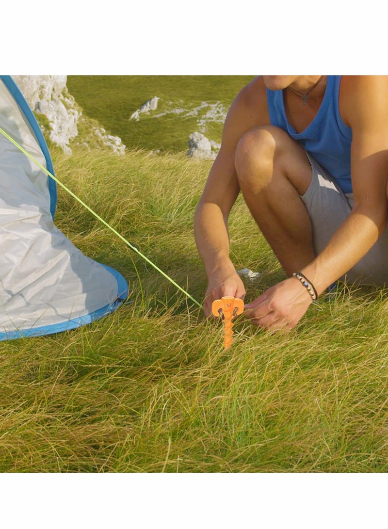 8pcs Heavy Duty Spiral Design Camping Tent Pegs - -In Ground Anchors for Rain Tarps,  Mat, Garden, and More - Image 5