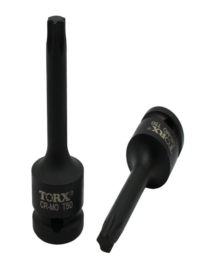 TEMO T50 3 Inch Long Torx Star 6 Point Black Impact Bit Socket Auto Repair Tool 1/2 Inch Square Drive - Image 1