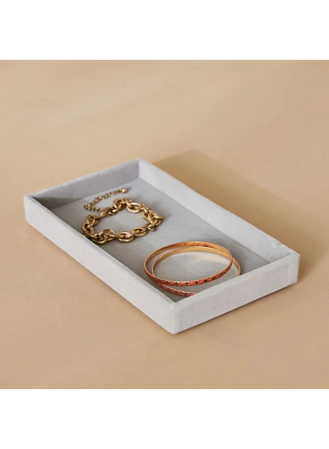 هوم بوكس صينية مجوهرات مخملية لدرج متوسط 21.6 × 2.4 × 12.2 سم