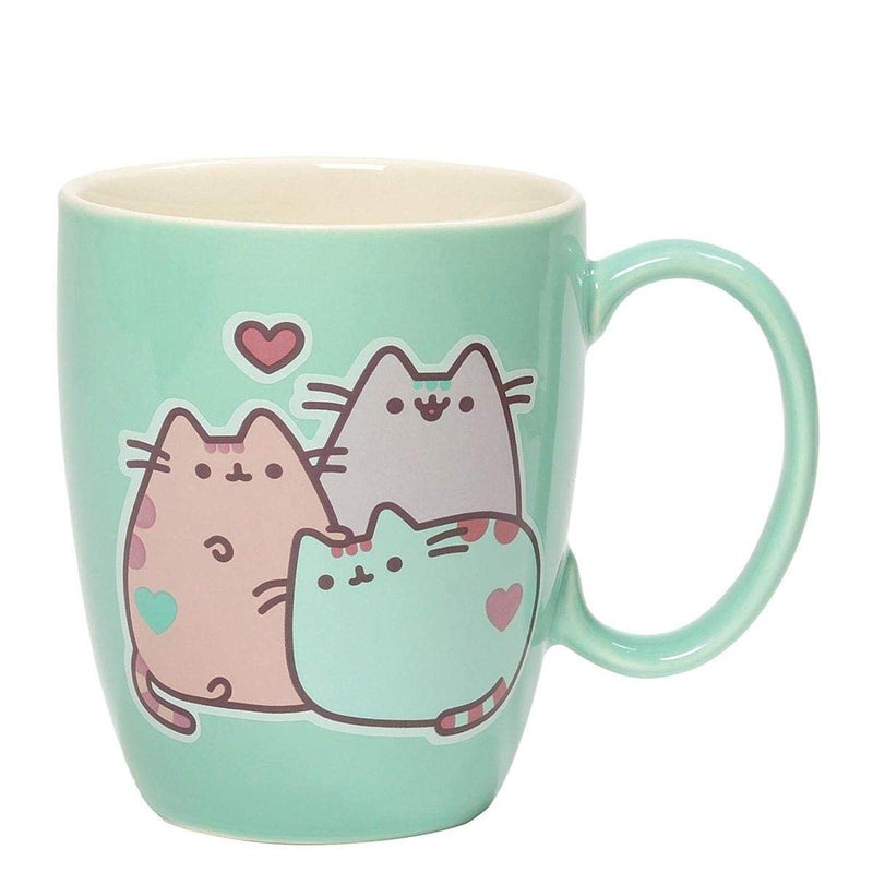 GUND Enesco Department 56 Enesco 4060150 Pusheen The Cat Pastel Stoneware Mug, 12 oz., Green - Image 4