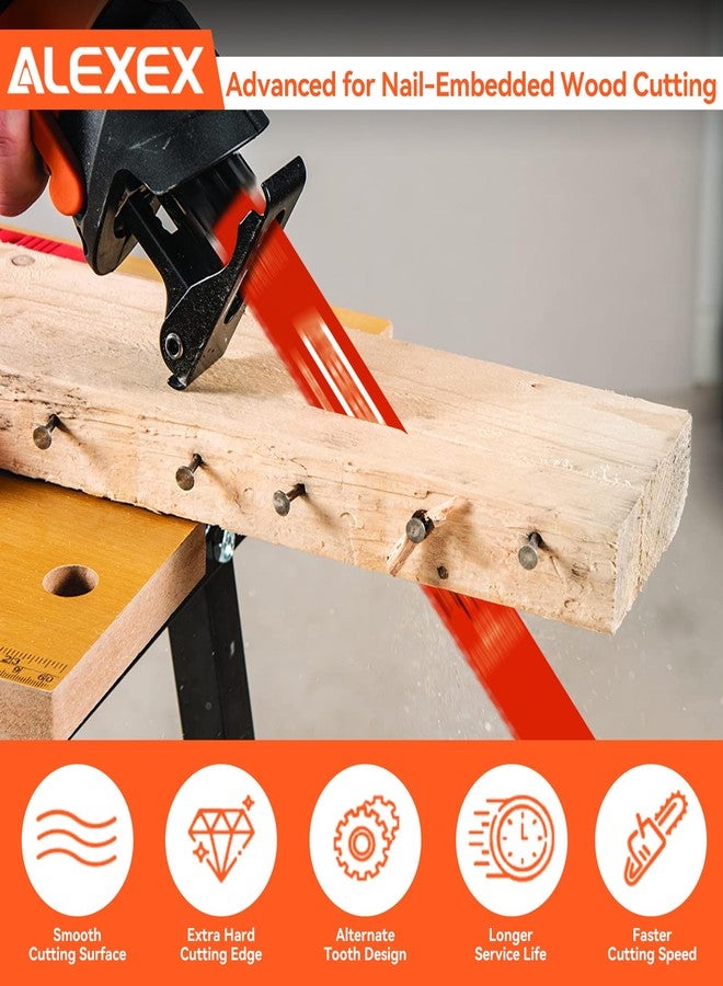 ALEXEX 10 Pack 12 Inch 4/6 Tpi Reciprocating Saw Blades for Wood and Nail-Embedded Wood Cutting - Image 4
