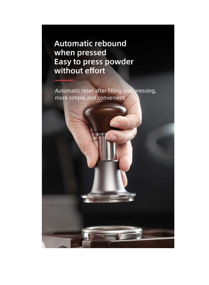 zeroHero 58mm Sword Espresso Tamper – Wooden Handle, Spring-Loaded, 30lbs Calibrated with Sound Feedback ,304 Stainless Steel. - Image 4
