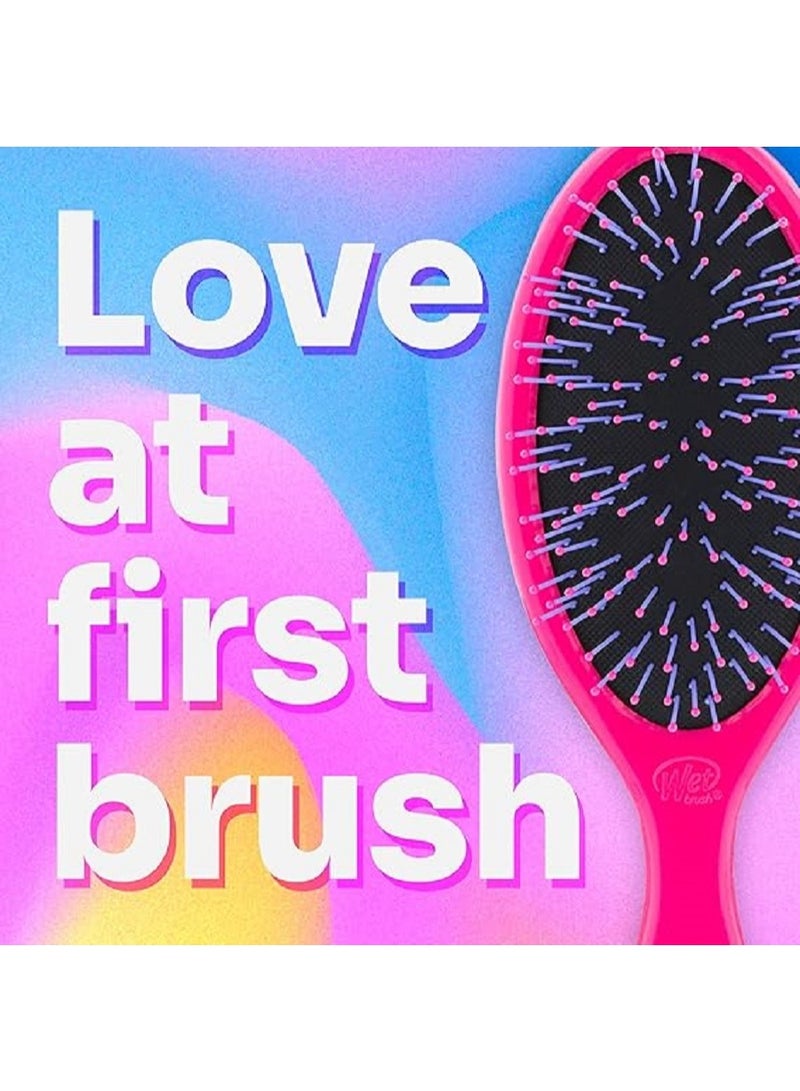 Wet Brush Original Detangler For Thick Hair Exclusive Ultra-soft IntelliFlex Bristles Glide Through Tangles With Ease For All Hair Types For Women, Men, Wet And Dry Hair, Pink, 1 Count - Image 4