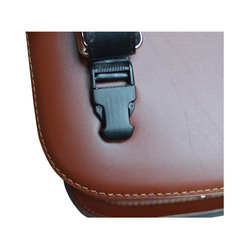 SENQI Retro Bicycle Rack Bag Leather Rear Rack Bike Bags Robust Rear Seatpost Bag for Retro Bicycle Saddle Rack Accessories - Image 4