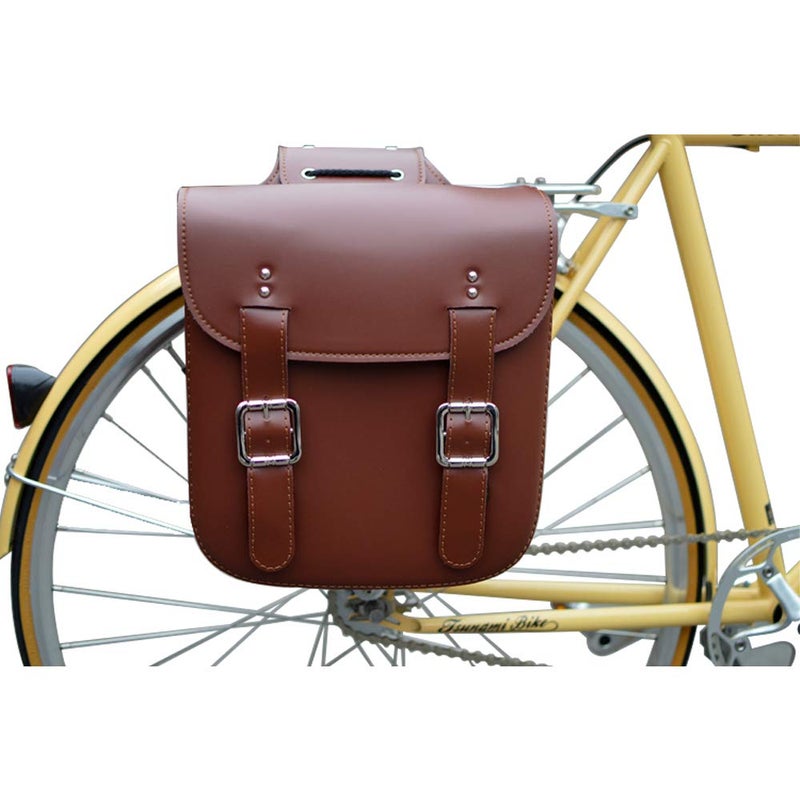 SENQI Retro Bicycle Rack Bag Leather Rear Rack Bike Bags Robust Rear Seatpost Bag for Retro Bicycle Saddle Rack Accessories - Image 2