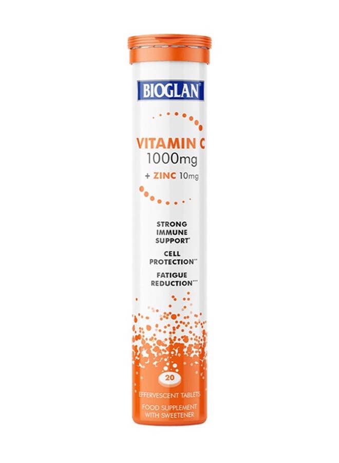 BIOGLAN فيتامين سي + زنك فوار 20 قرص - Image 1