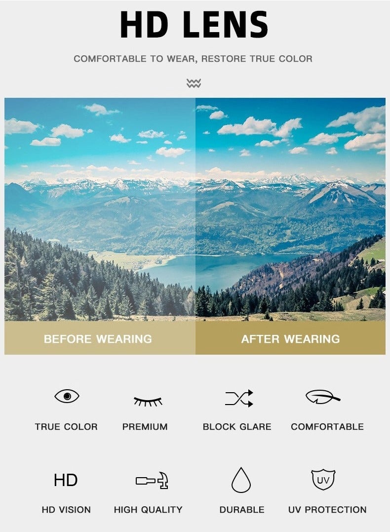 Ucanbe Top Bar Aviator Fashion Sunglasses - Image 5