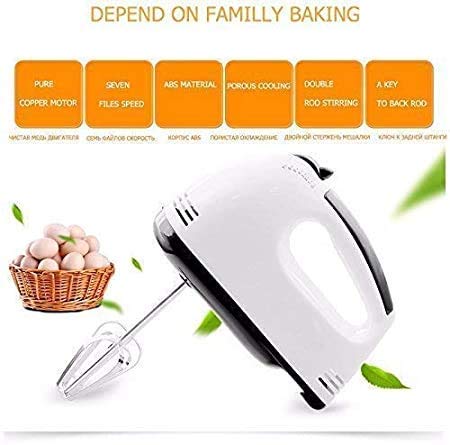 JRT JRT Hand Mixer and Electric Beater Easy Mix with 7 Speed Control Detachable StainlessSteel Finish Beater Whisker Slim Grip  - Image 3