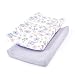 TILLYOU Changing Pad Cover Girl Set in Soft Jersey Material Fits 3234x16 Contoured Pad for Babies Brilliant Little Flowers and Purple - Image 2