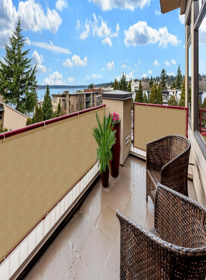 GREEN DECOR HDPE 180 GSM Fabric Self Fold(Beige Color, 0.80X2 MTR) Baby Kids Safety Net Protector for Balcony & Staircase Railing Guard,Balcony Stairway Net Baby Safety Products for Indoor&Outdoor - Image 2