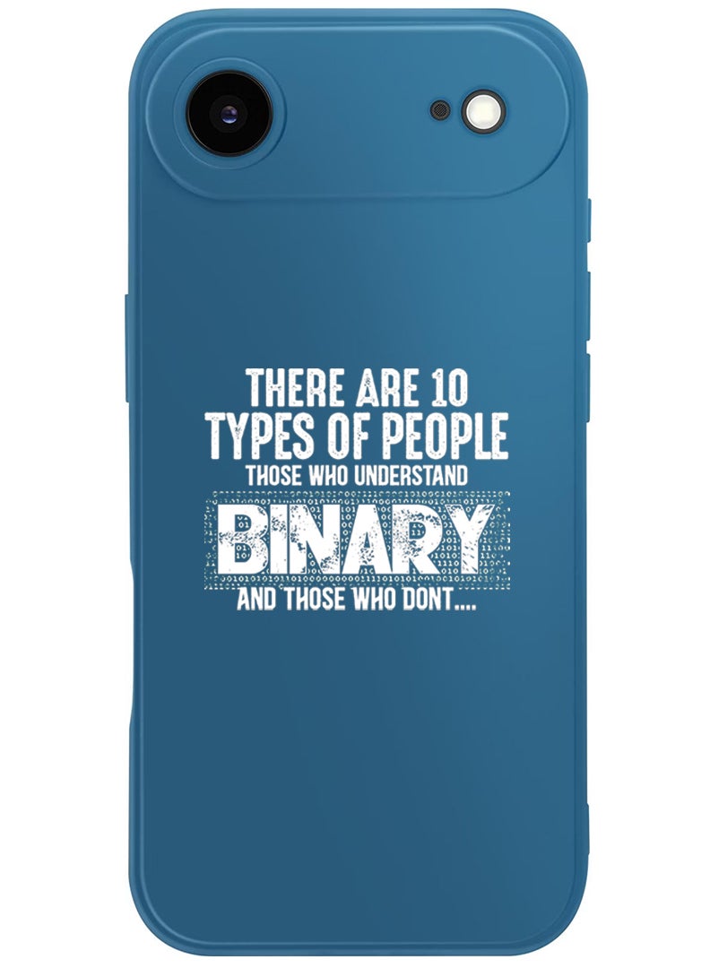 Theodor Protective Slim Fit Case Liquid Silicone Cover with Full Body Protection Anti-Scratch Shockproof Case For Apple iPhone 17 Air (Blue) Binary White - Image 1