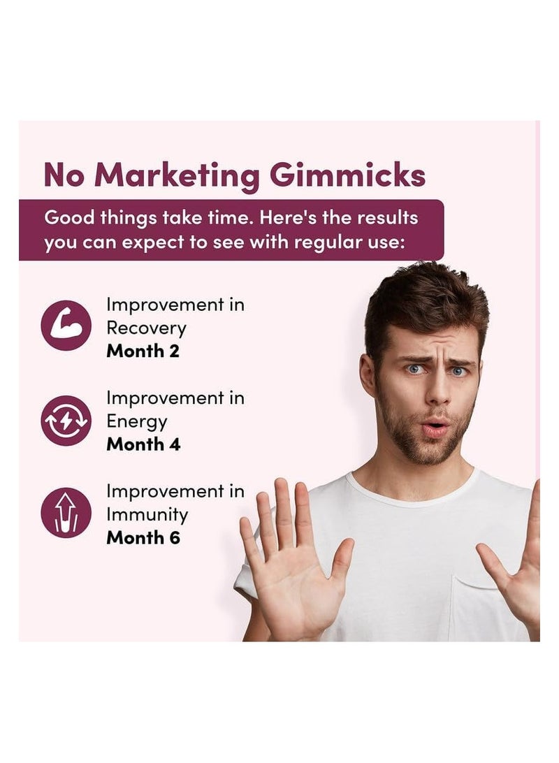 مان ماترز شيلاجيت اشواغاندا، جوكشورا، صفد موسلي كبسولات للرجال | 20 أعشاب أيورفيدية معتمدة من أيوش | يحافظ على الصحة العامة | عبوة تحتوي على 120 كبسولة - Image 2