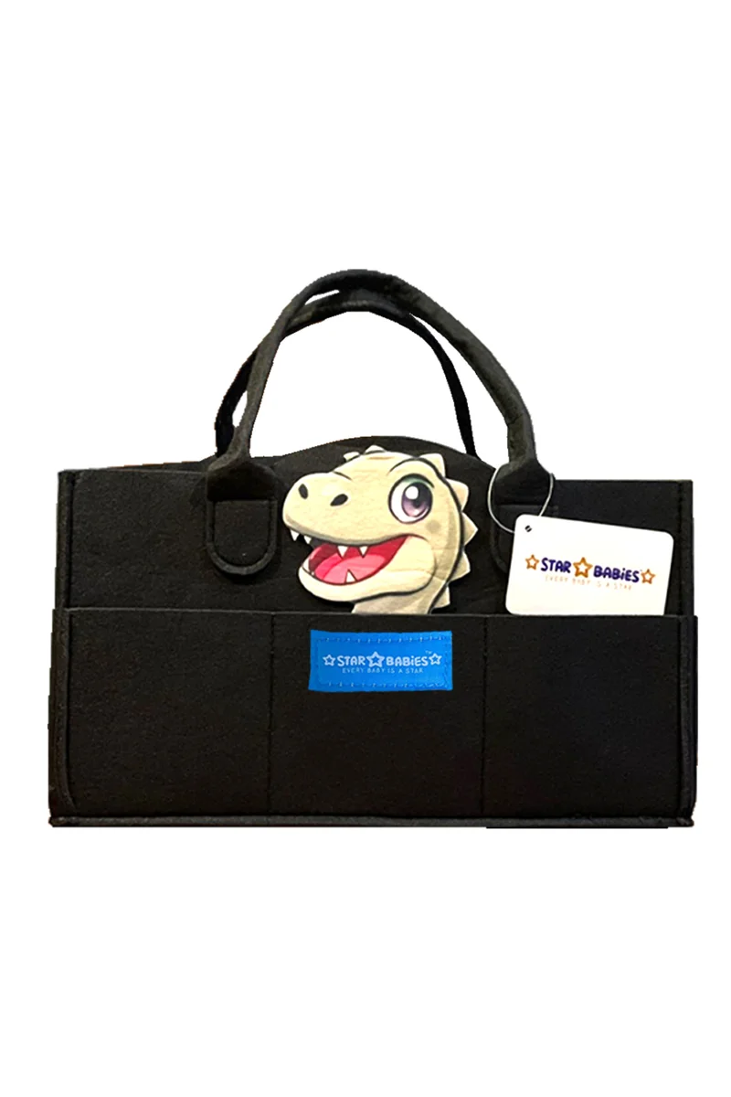 ستار بيبيز Star Babies Caddy Diaper bag organizer - Black New - Dino Design