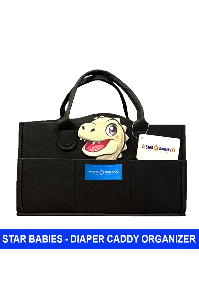 ستار بيبيز Star Babies Caddy Diaper bag organizer - Black New - Dino Design