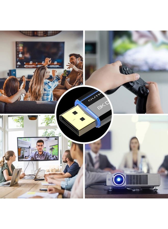ecjtu 8K DP Fiber Optic Cable 82ft/25m, Long Displayport 1.4 Cable, 32.4Gbps Ultra High Speed, 8K@60Hz, 4K@144Hz, Support HBR3, DSC 1.2, HDR10, Compatible with Graphics Card, VR Headset, Projector, Monitor - Image 5