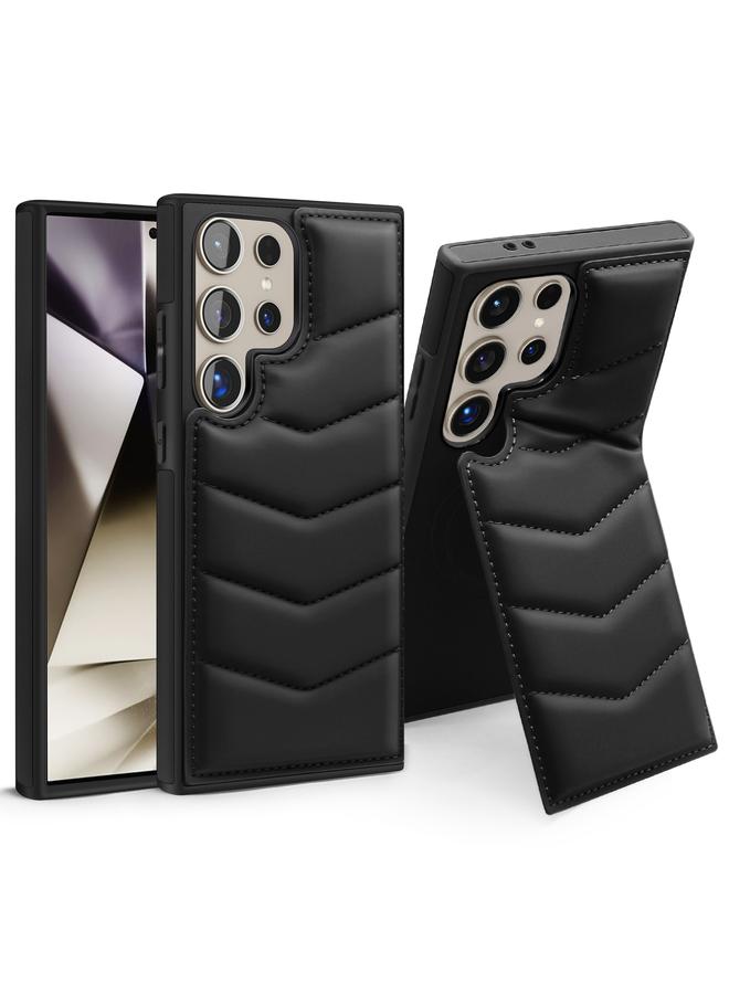 S-TOP Case For Samsung Galaxy S22 Ultra 5G Down Jacket Card Bag Holder MagSafe Phone Case - Image 1