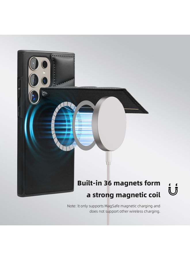 S-TOP Case For Samsung Galaxy S22 Ultra 5G Down Jacket Card Bag Holder MagSafe Phone Case - Image 2