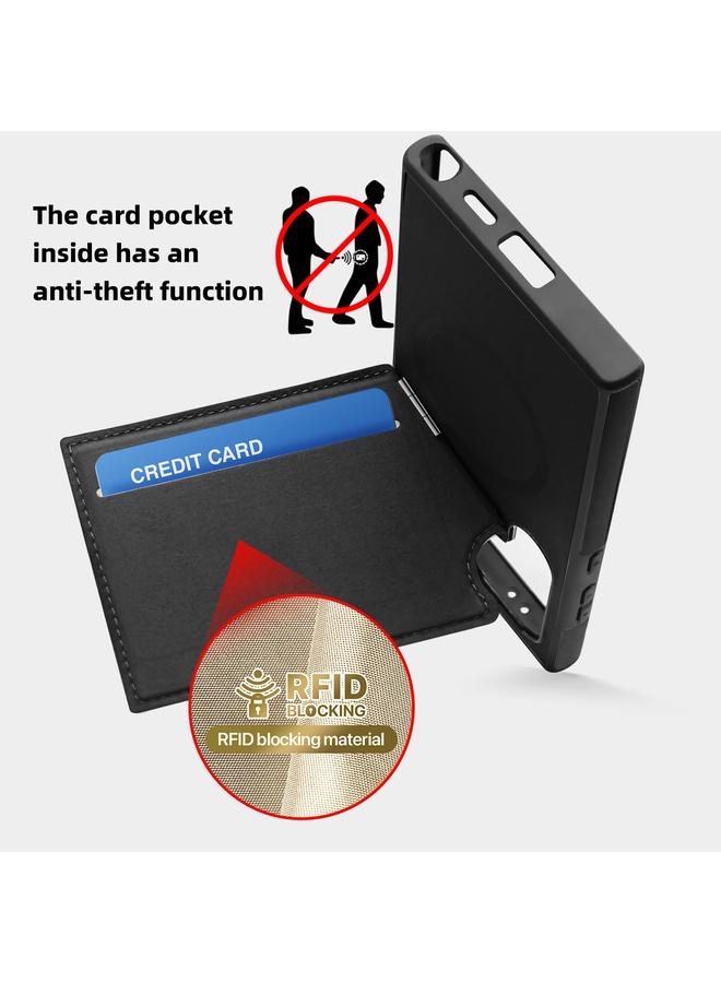 S-TOP Case For Samsung Galaxy S22 Ultra 5G Down Jacket Card Bag Holder MagSafe Phone Case - Image 4