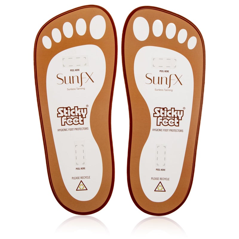 SunFX Disposable Sticky Feet Protectors (100-PAIRS) Spray Tan Feet Protector Pads for Sunless Airbrush Tanning - Image 5