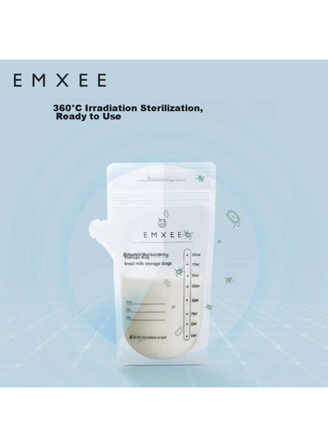 Emxee Breast Milk Storage Bags, Disposable Breast Milk Containers, Nipple-shaped Storage Bags, Refrigerated Milk Storage, Fresh-keeping, Thickened, Leak-proof, Temperature-sensitive - Image 5