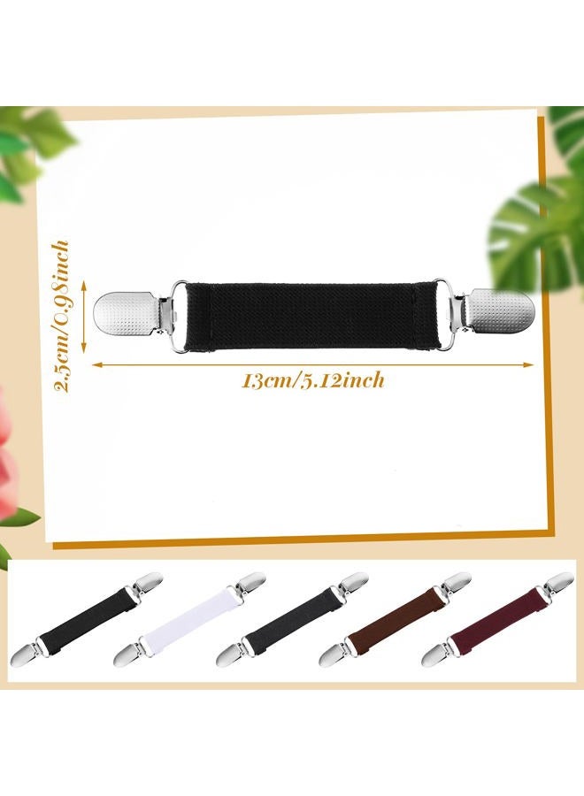 Satinior 5 Pcs Fit Dress Cinch Clips Set - Retro Cardigan Collar Clips (Black) - Image 2