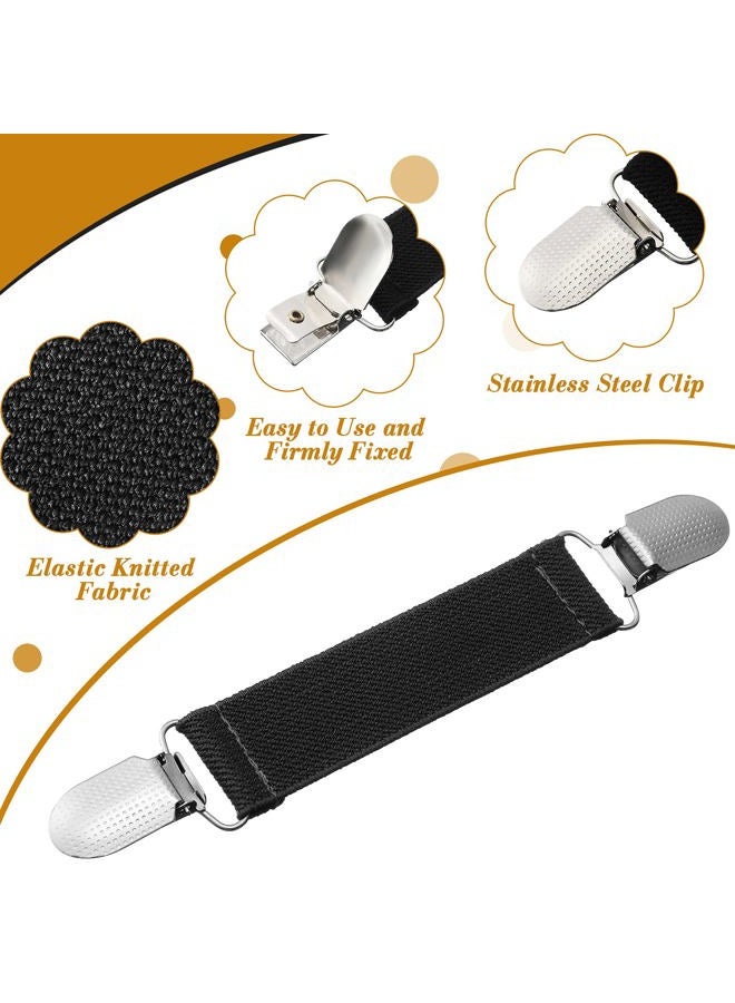 Satinior 5 Pcs Fit Dress Cinch Clips Set - Retro Cardigan Collar Clips (Black) - Image 3