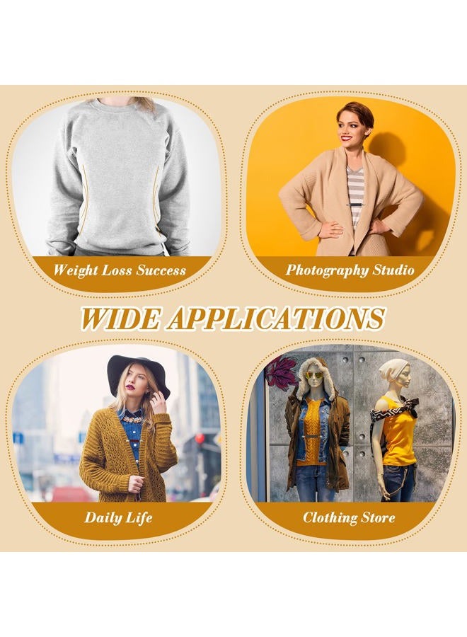 Satinior 5 Pcs Fit Dress Cinch Clips Set - Retro Cardigan Collar Clips (Black) - Image 5