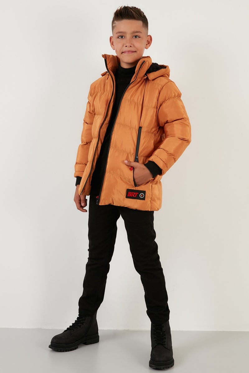 Lela Plush Lined Removable Hooded Puffer Coat Boys' Coat 5763038  - Image 2