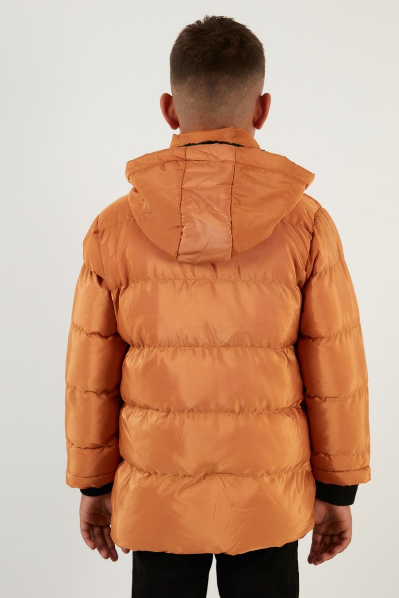Lela Plush Lined Removable Hooded Puffer Coat Boys' Coat 5763038  - Image 4