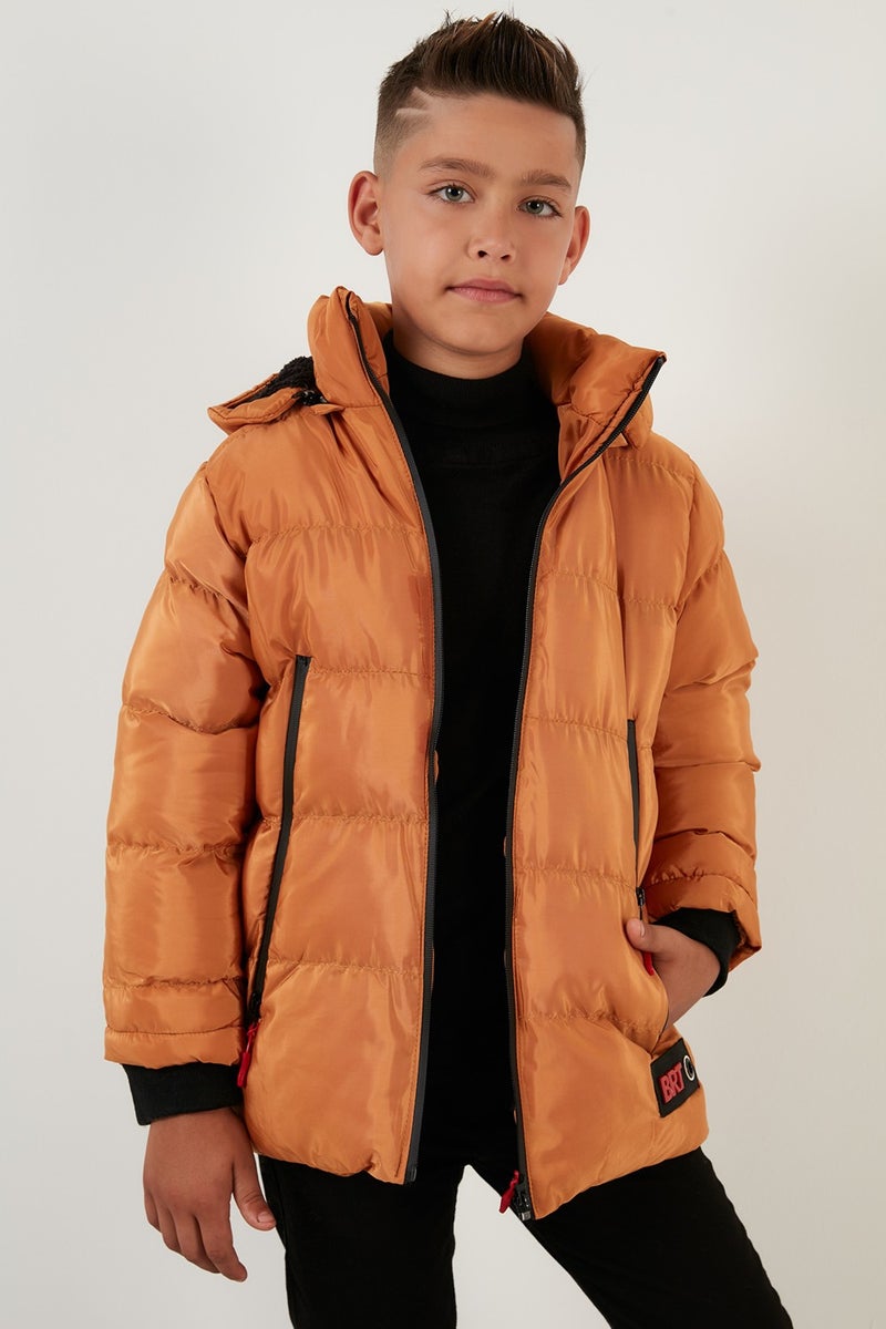 Lela Plush Lined Removable Hooded Puffer Coat Boys' Coat 5763038  - Image 5