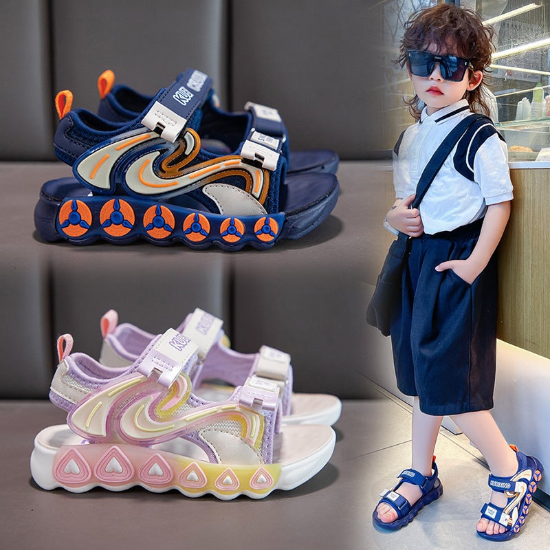 Fashion Sandals 2024 Children'S Sandals Wear-Resistant Non-Slip Air Cushion Soft Bottom Boys Beach Sandals - Image 2
