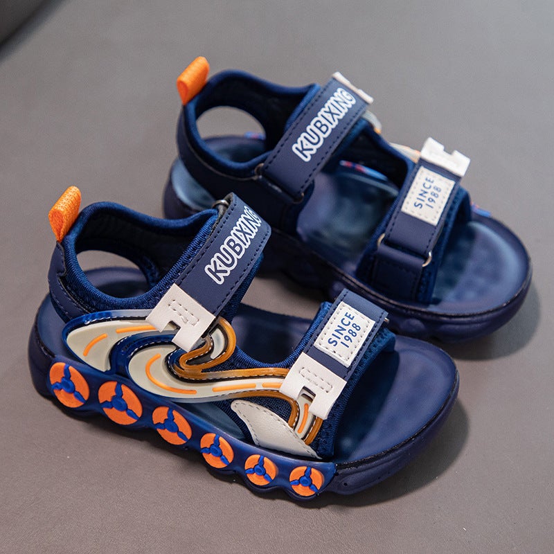 Fashion Sandals 2024 Children'S Sandals Wear-Resistant Non-Slip Air Cushion Soft Bottom Boys Beach Sandals - Image 5