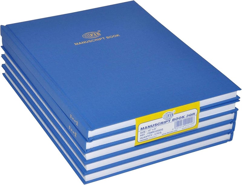 إف اي أس  FIS FSMN10X83Q 8 مم مسطر مفرد 144 ورقة دفتر مخطوطات حزمة من 5، حجم 3 كواير - Image 1