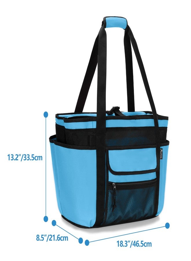 Fasrom XL Beach Tote Bag with Cooler Compartment, Large Mesh Beach Pool Bag with Wet & Dry Separation for Swim, Travel, Blue (Patent Design, Empty Bag Only) - Image 5