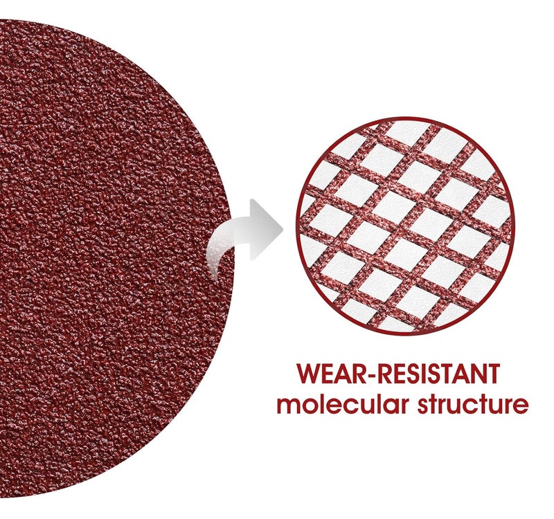 S SATC 150 PCS Hook and Loop Sandpaper 5 Inch Sanding Disc 8 Hole Sanding Discs 180 Grit Premium Aluminum Oxide for Random Orbital Sander - Image 3