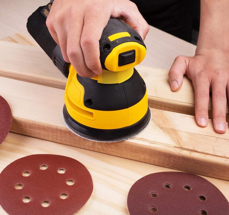 S SATC 150 PCS Hook and Loop Sandpaper 5 Inch Sanding Disc 8 Hole Sanding Discs 180 Grit Premium Aluminum Oxide for Random Orbital Sander - Image 5