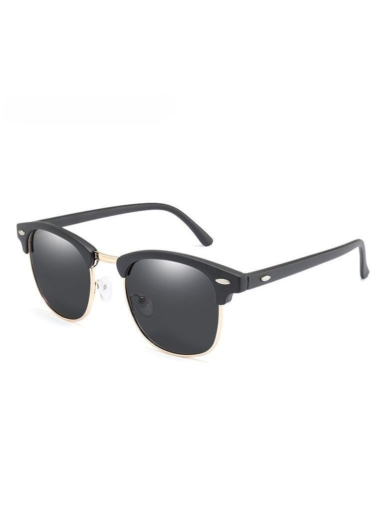 HDCRAFTER Men's Metal Half Frame UV400 Sunglasses - Image 1
