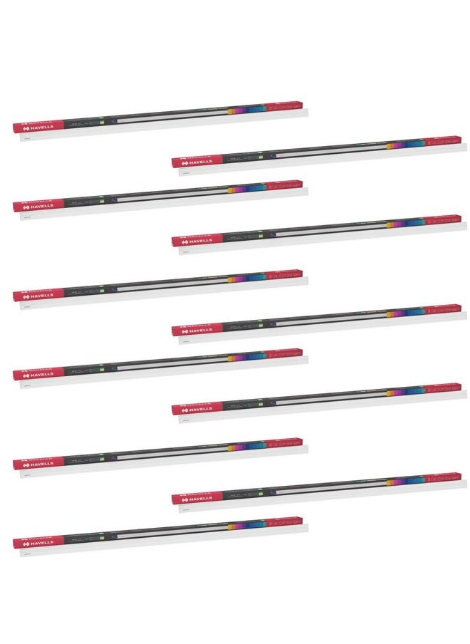 Havells Havells Pride Essential 20W LED Batten Tubelight| Warm White | Up to 60% Energy Saving | Ultra Slim Design|Upto 4KV Surge Protection|Enviromental Friendly|BIS Approved| Made in India|Pack of 10 