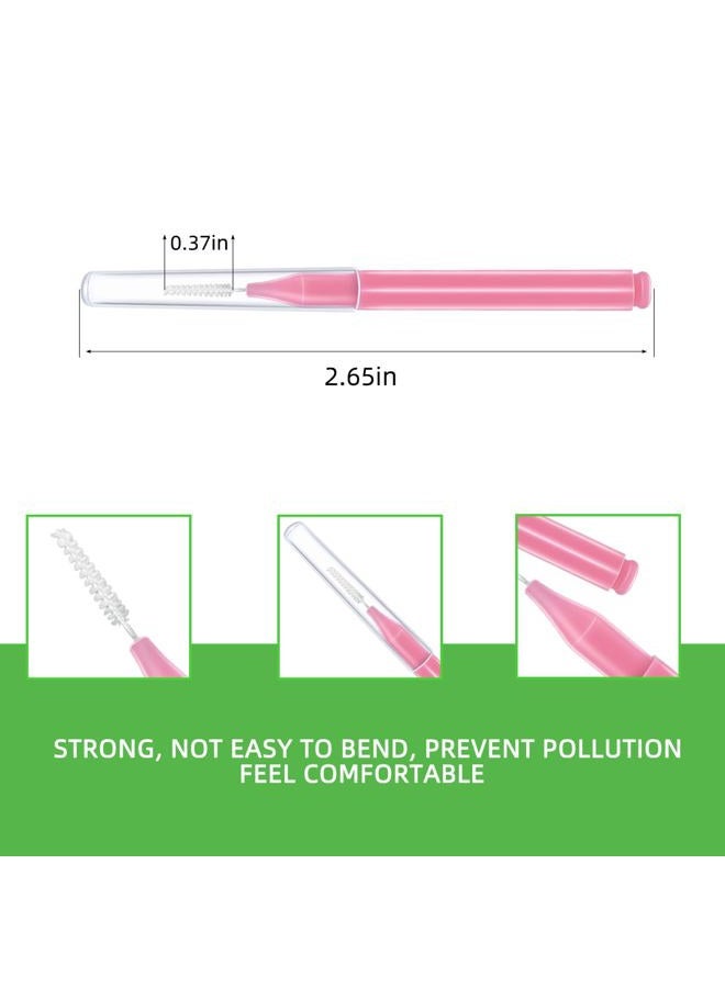 yuntop 75 Pieces Braces Brush for Tooth Dental Tooth Flossing Braces Brush Toothpick for Interdental Cleaning Oral Tooth Cleaning Tool for Dental Hygiene Bendable Flosser Head Tooth Cleaner 5 Colors Floss - Image 3
