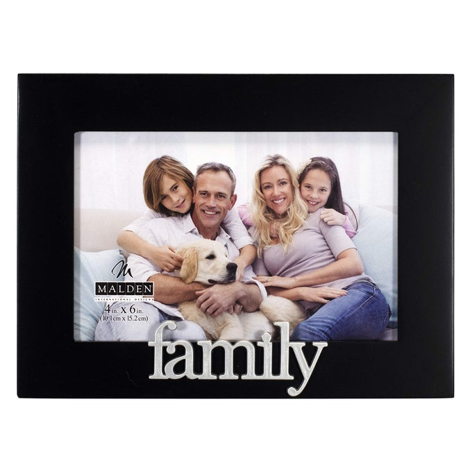 INTERNATIONAL DESIGNS FAMILY EXPRESSIONS PICTURE FRAME 4X6 BLACK