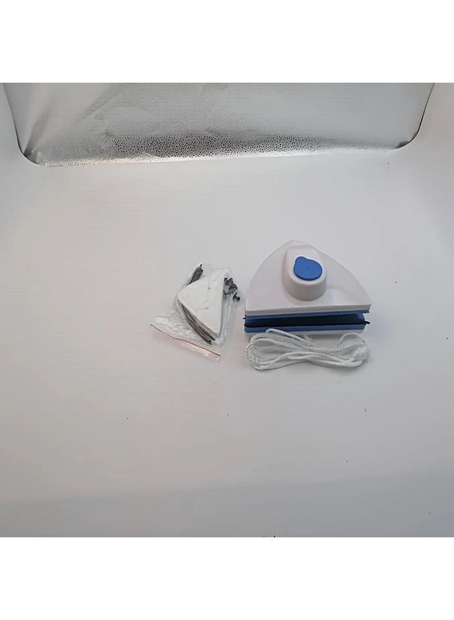 Double Sided Magnetic Window Cleaner ABS Glass Surface Wiper Cleaning Tool Blue - Image 1