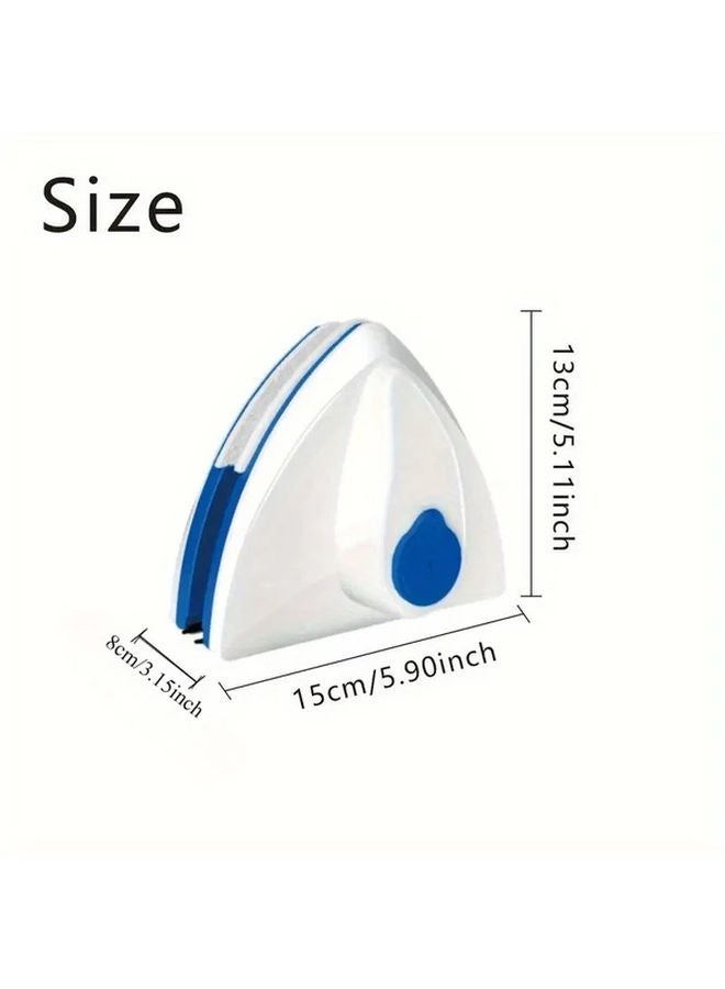 Double Sided Magnetic Window Cleaner ABS Glass Surface Wiper Cleaning Tool Blue - Image 4