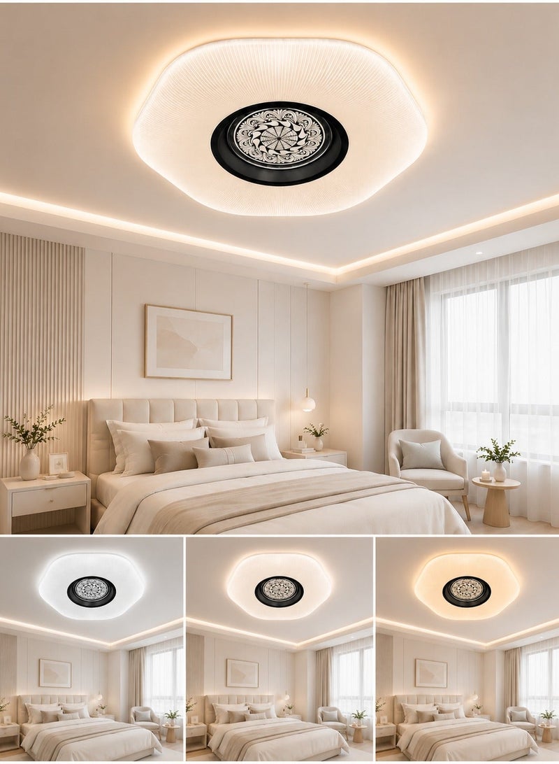 مودي مصباح سقف LED مودرن 50 سم 80 واط – مصباح دائري فاخر بإضاءة قوية وتصميم عصري للصالات وغرف النوم والمجالس - Image 2