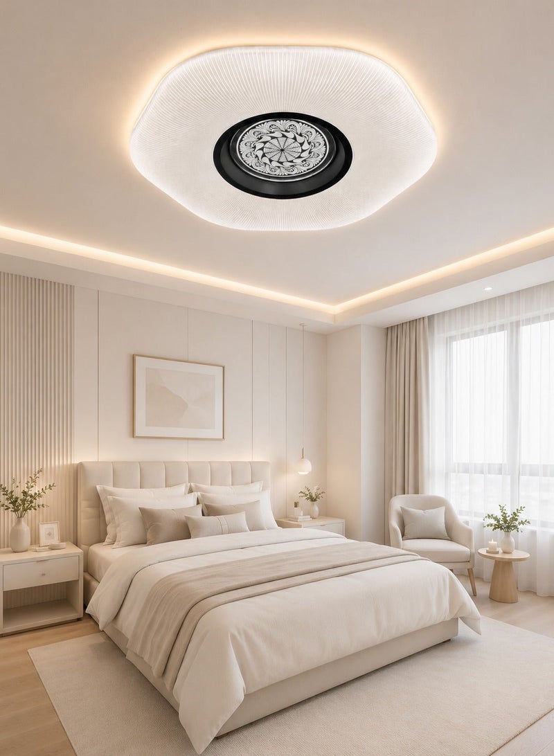 مودي مصباح سقف LED مودرن 50 سم 80 واط – مصباح دائري فاخر بإضاءة قوية وتصميم عصري للصالات وغرف النوم والمجالس - Image 5