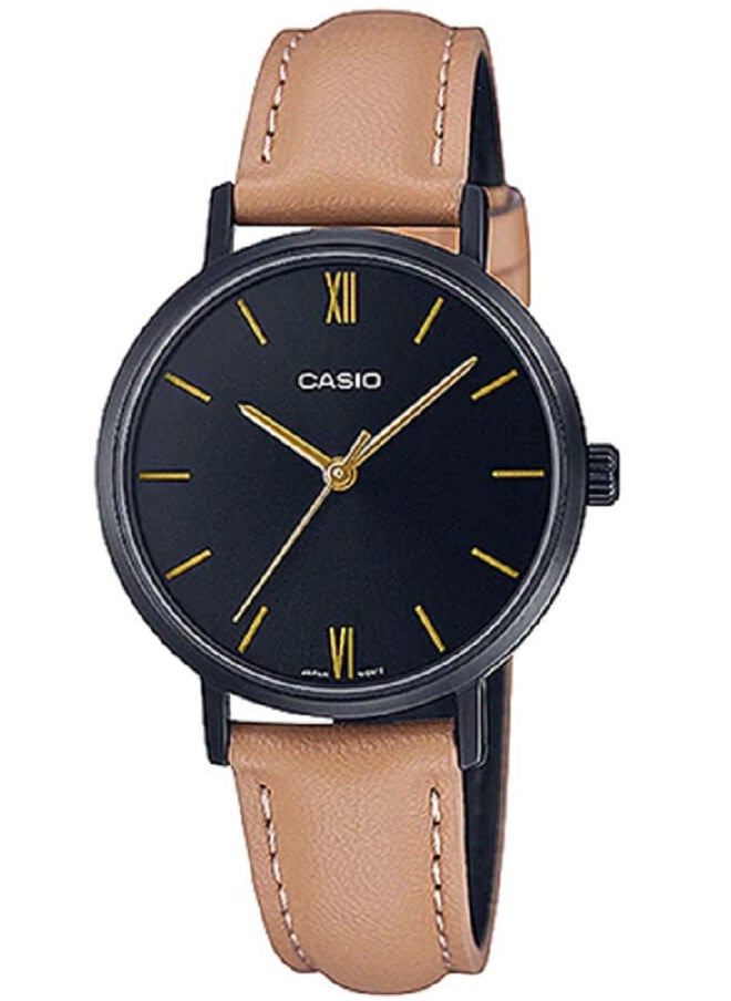 CASIO Leather Analog Wrist Watch LTP-VT02BL-1AUDF  - Image 1