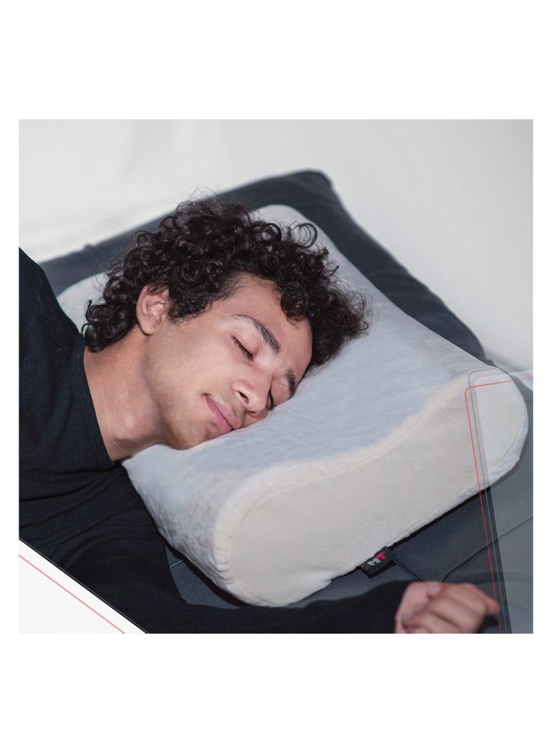 HT Medical pillow to prevent neck and spine pain and achieve a healthy sleeping position, Off White, 60*35*13 - Image 4
